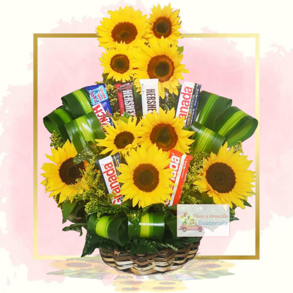 Arreglos de florales con chocolates