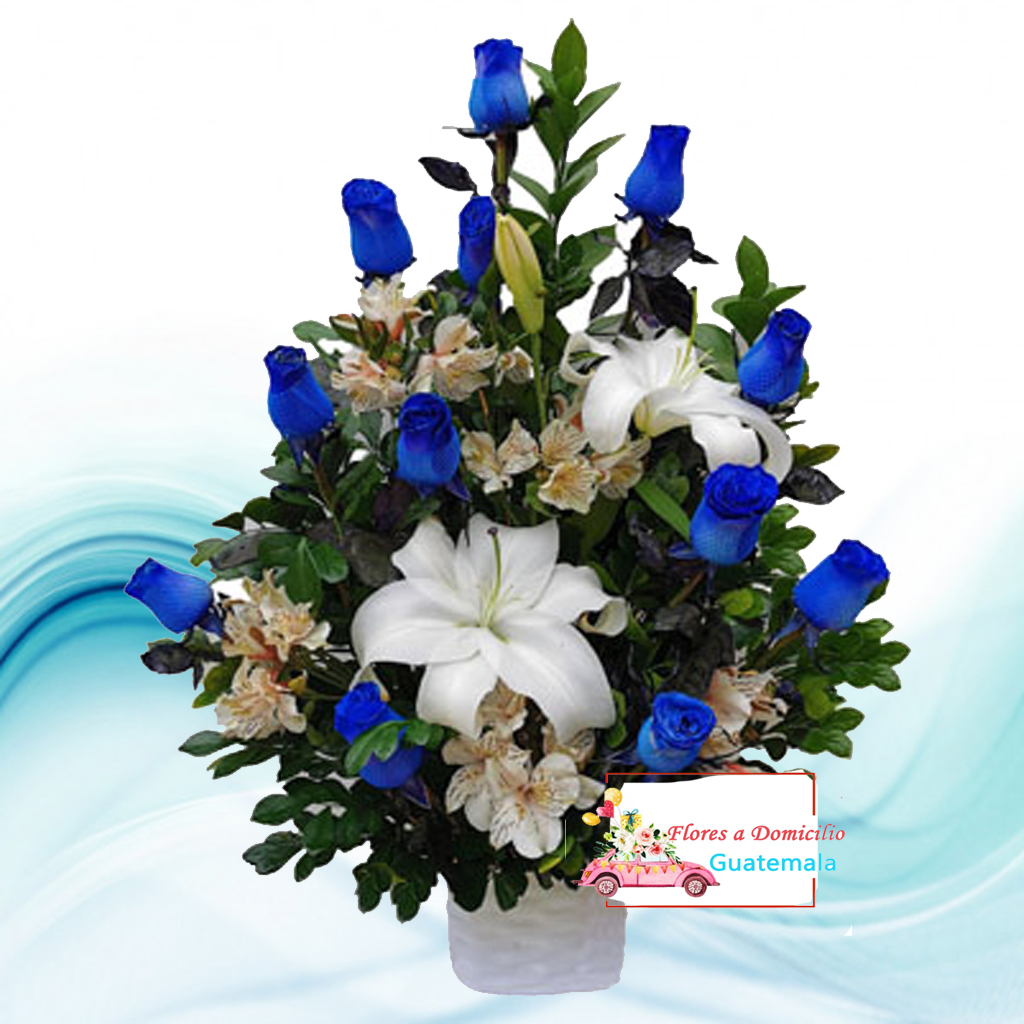 Arreglo Azul – Flores a domicilio Guatemala