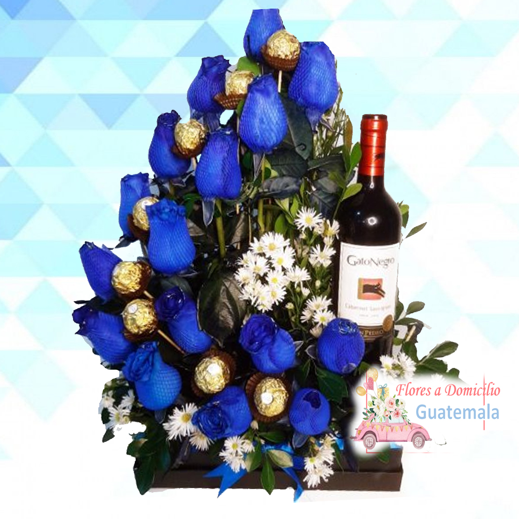 Detalle Azul – Flores a domicilio Guatemala