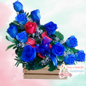 Arreglo de rosas azules Guatemala