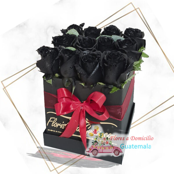 Arreglos Florales con rosas negras