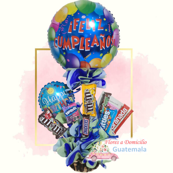 Arreglos de Globos con chocolates