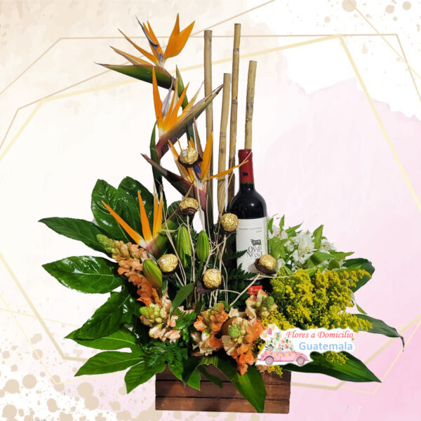 Arreglos florales exoticos con chocolates