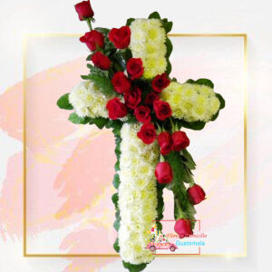 Arreglos florales para funerarias, Cruz con flores
